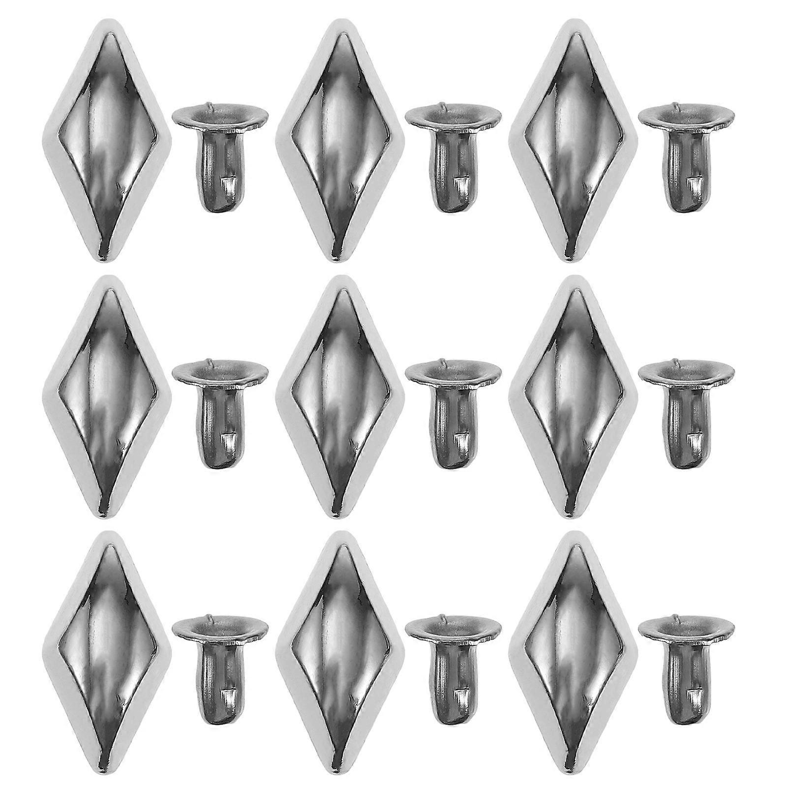 DIY Bag Rivets Silver Alloy for Craft and Clothes Decoration 30 Pieces