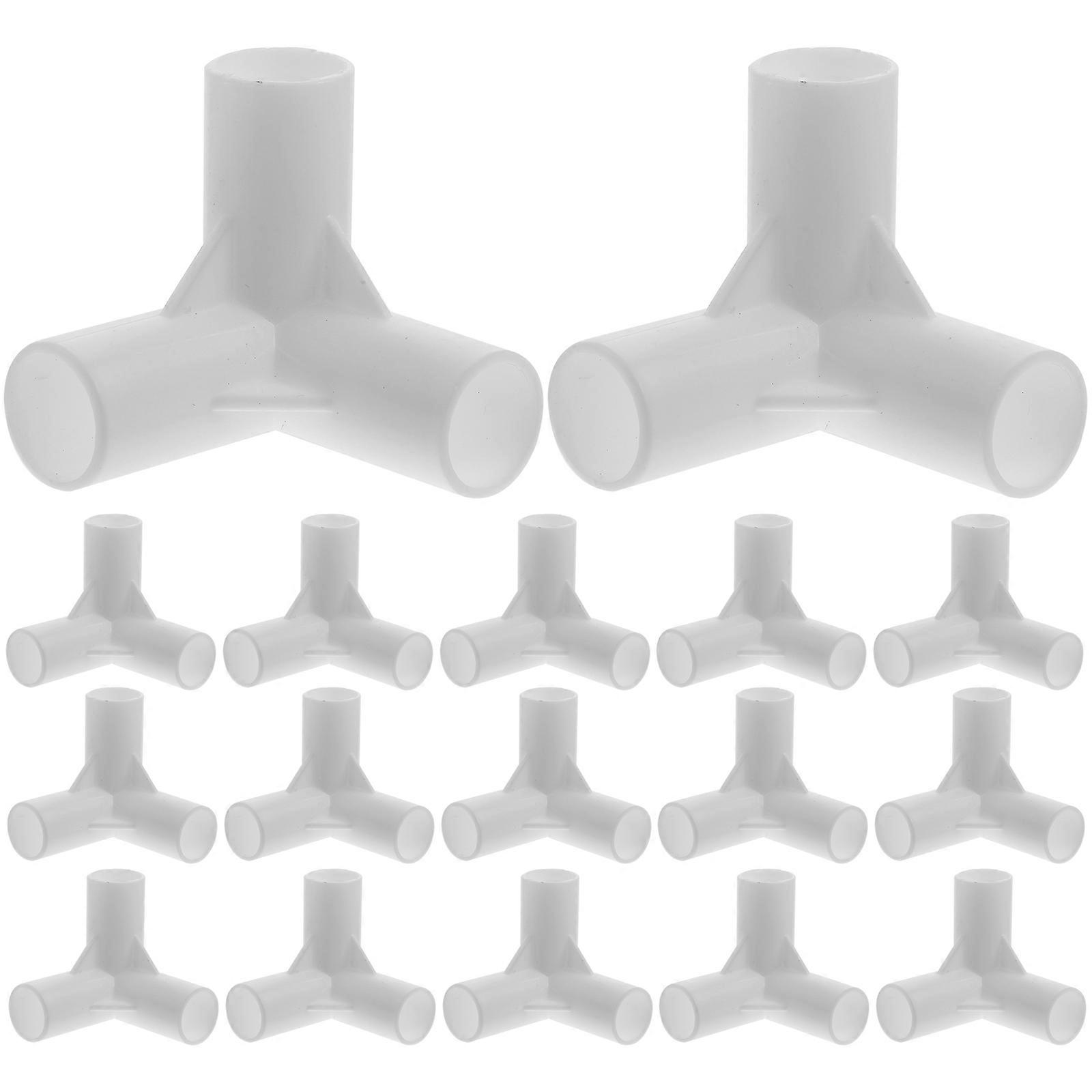 Canopy Tent Awning Attachment Plastic Tee Connector For Tent Construction 20Pcs