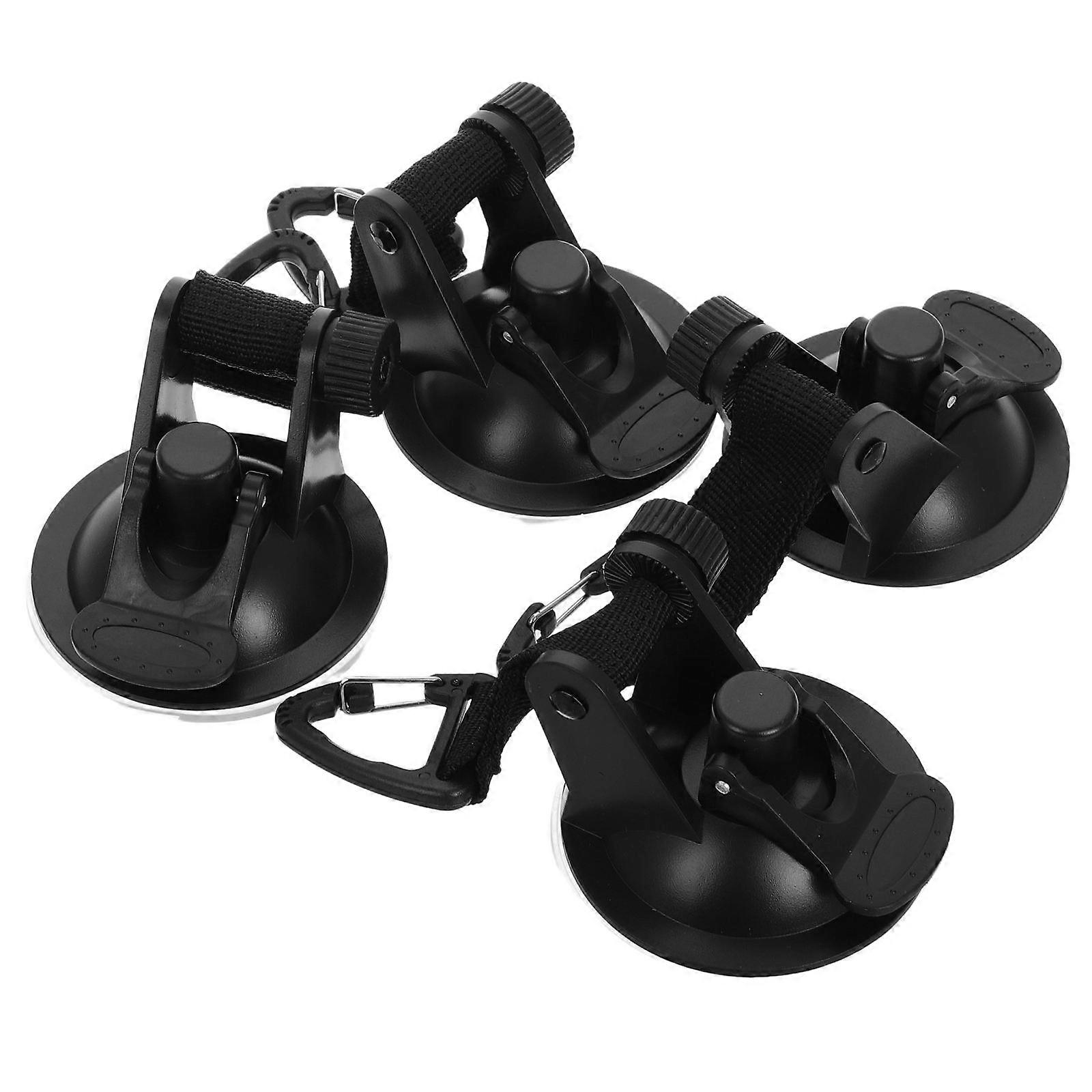 4pcs Heavy Duty Suction Cup Hooks for RV Awning, Car Camping, Outdoor Travel – Secure Tie Down with Strong Suction – Universal Tent Storage