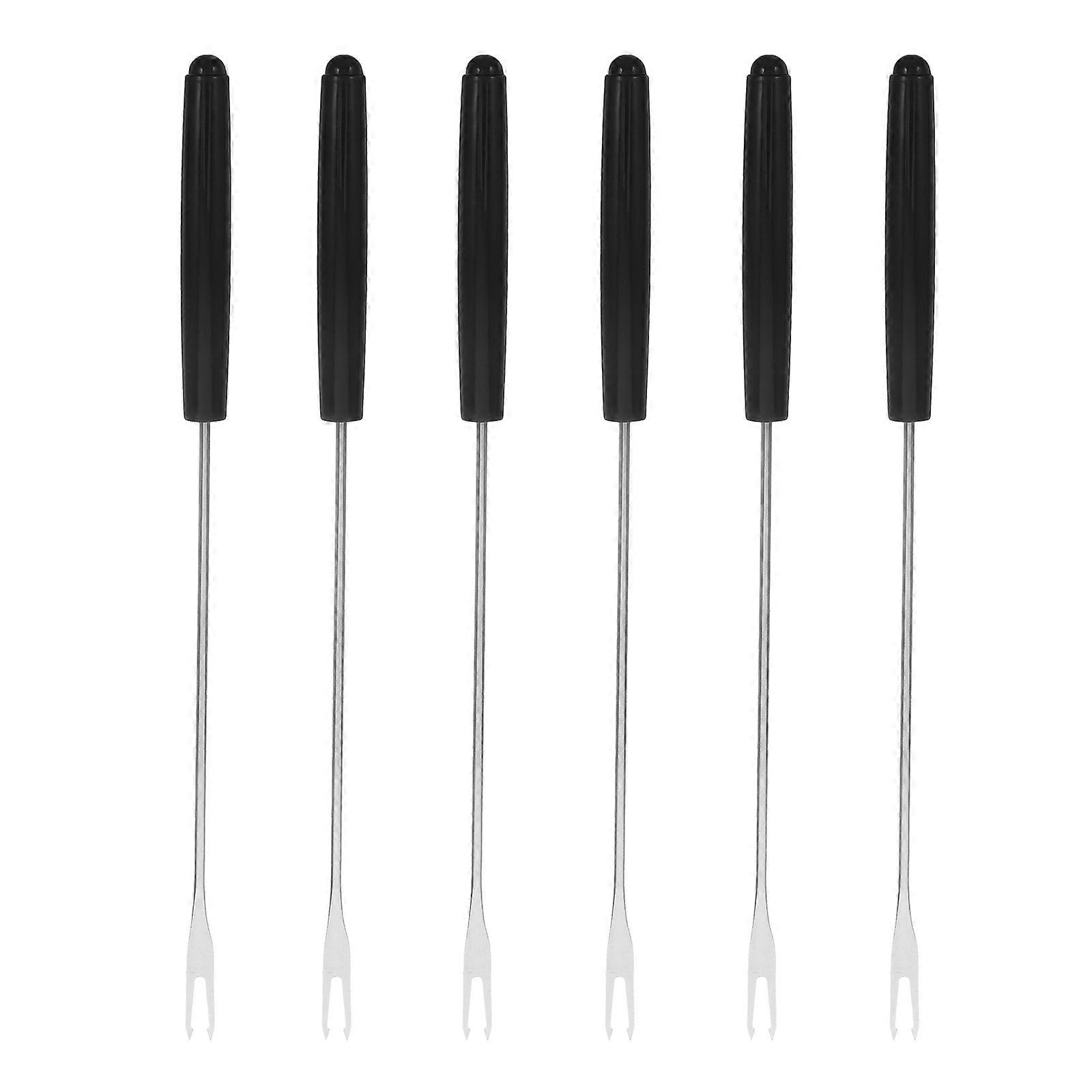 Stainless Steel Fondue Fork For Roasting Marshmallows Multi 24.00X1.20X1.20CM Long Handle Elegant Design 6Pcs