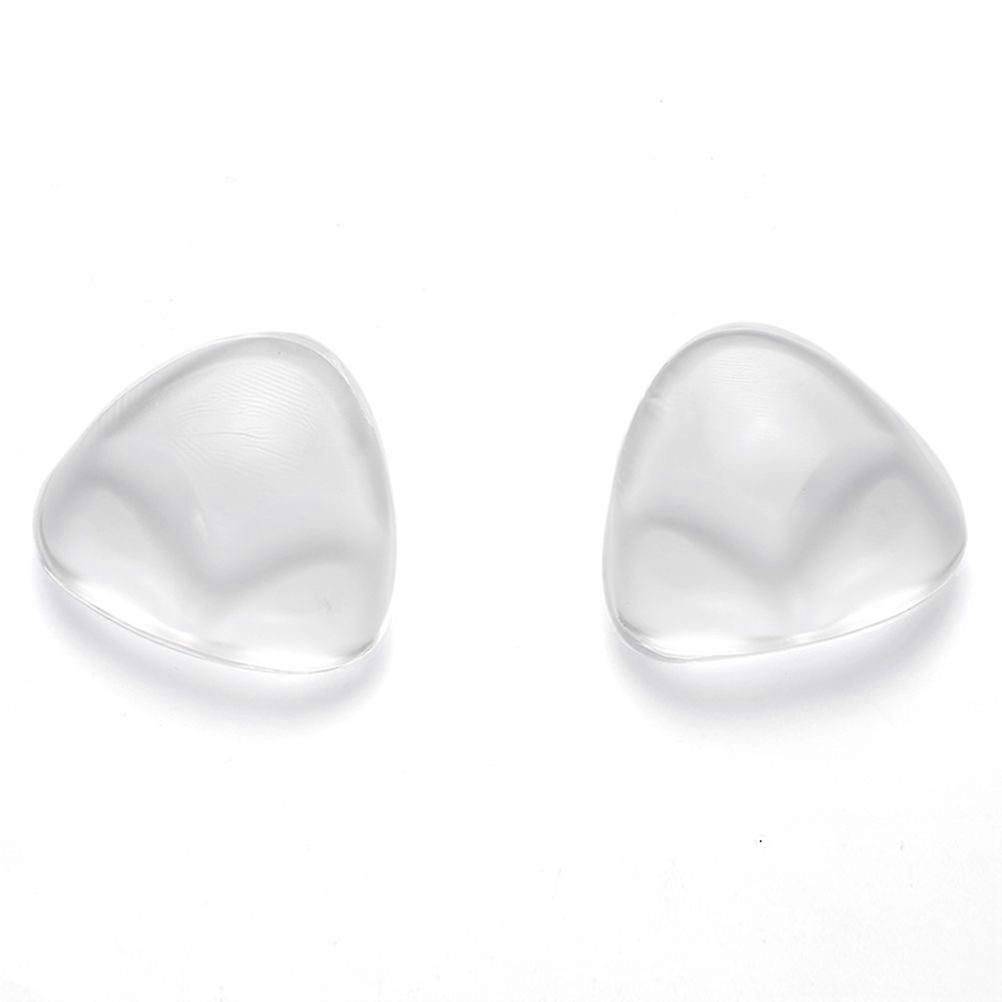 A Pair of Silicone Triangle Shaped Push Up Chest Pads Breast Enhancer Swimsuit Bikini Bra Inserts (Transparent)