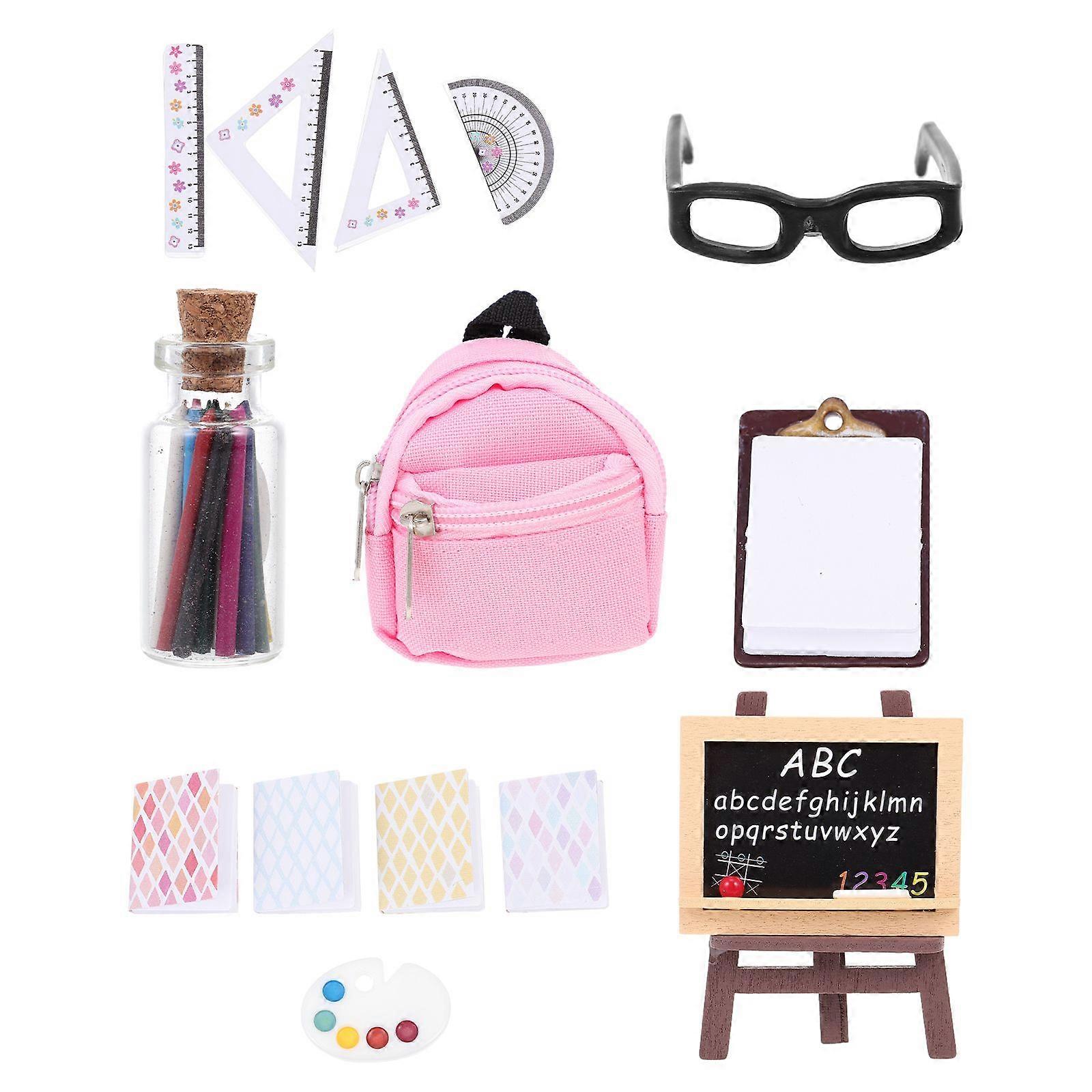 1 set of Mini Book Model Toys Simulation Schoolbag Plaything Playing House Toys