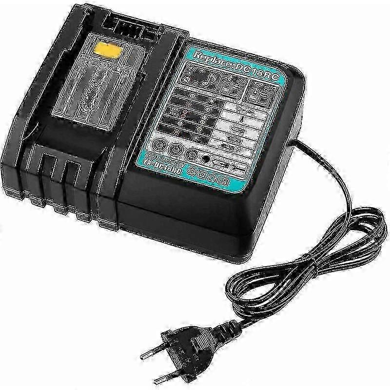 Replacement Charger DC18RC Fast Charger with LED Display 14.4V and 18V Batteries Charger Tools 3A Batteries for Makita (EU Plug)