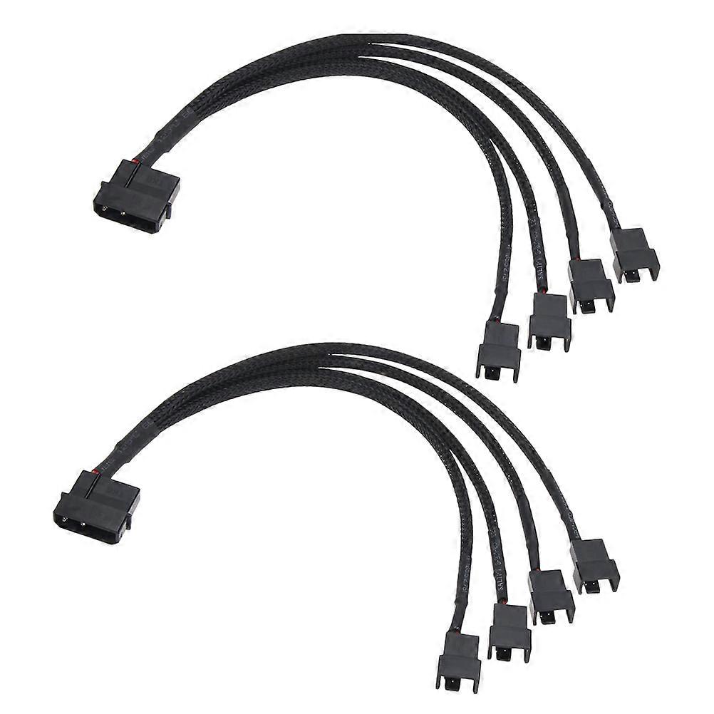 2 Pcs Fan Extension Cable for ATX Chassis Durable Y Splitter Converter for Cooling Fan Power Extension, Compatible with Motherboard
