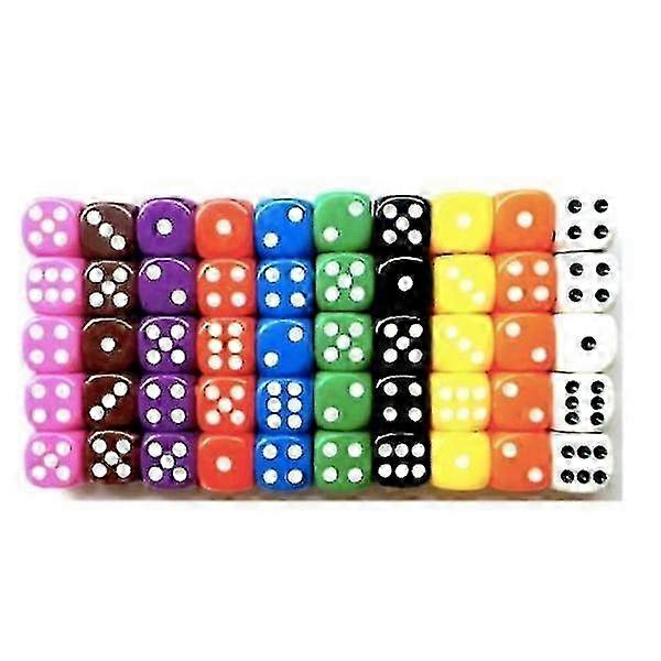 100-Pack Six-Sided Dice for Party Games & Puzzles