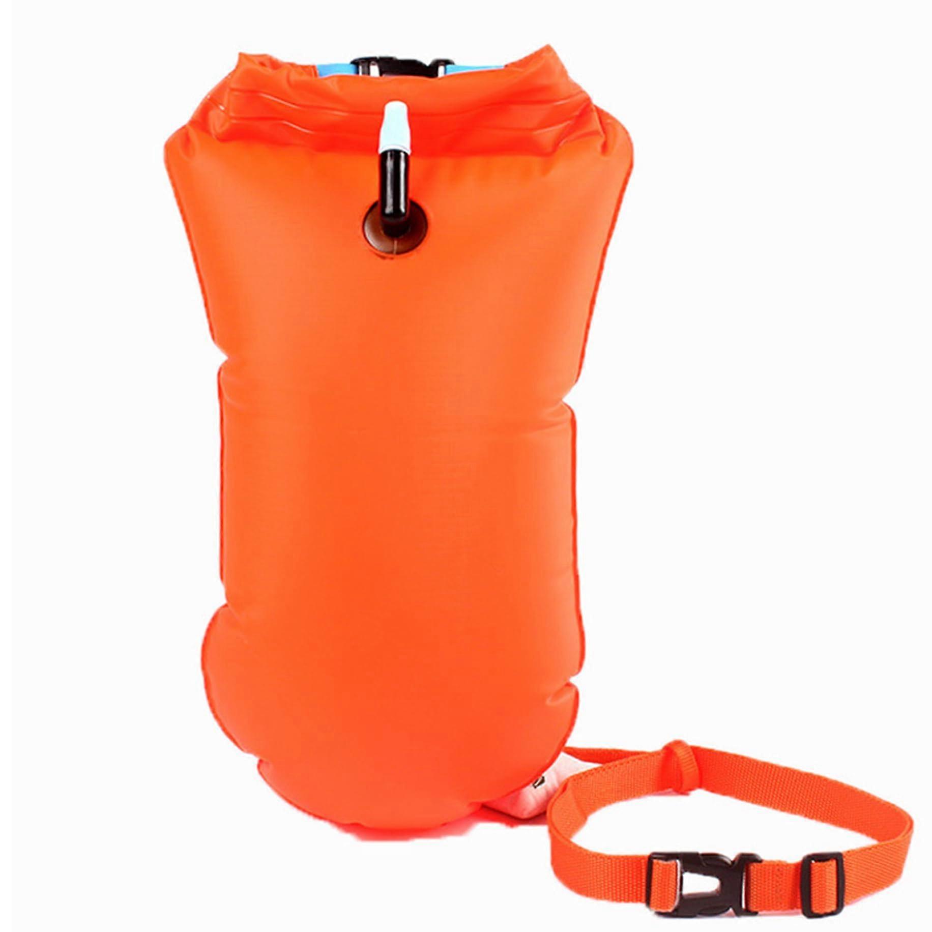 Inflatable Swim Stage with Waist Belt, Large Capacity PVC Waterproof Dry Bag with Air Seal Roll Top