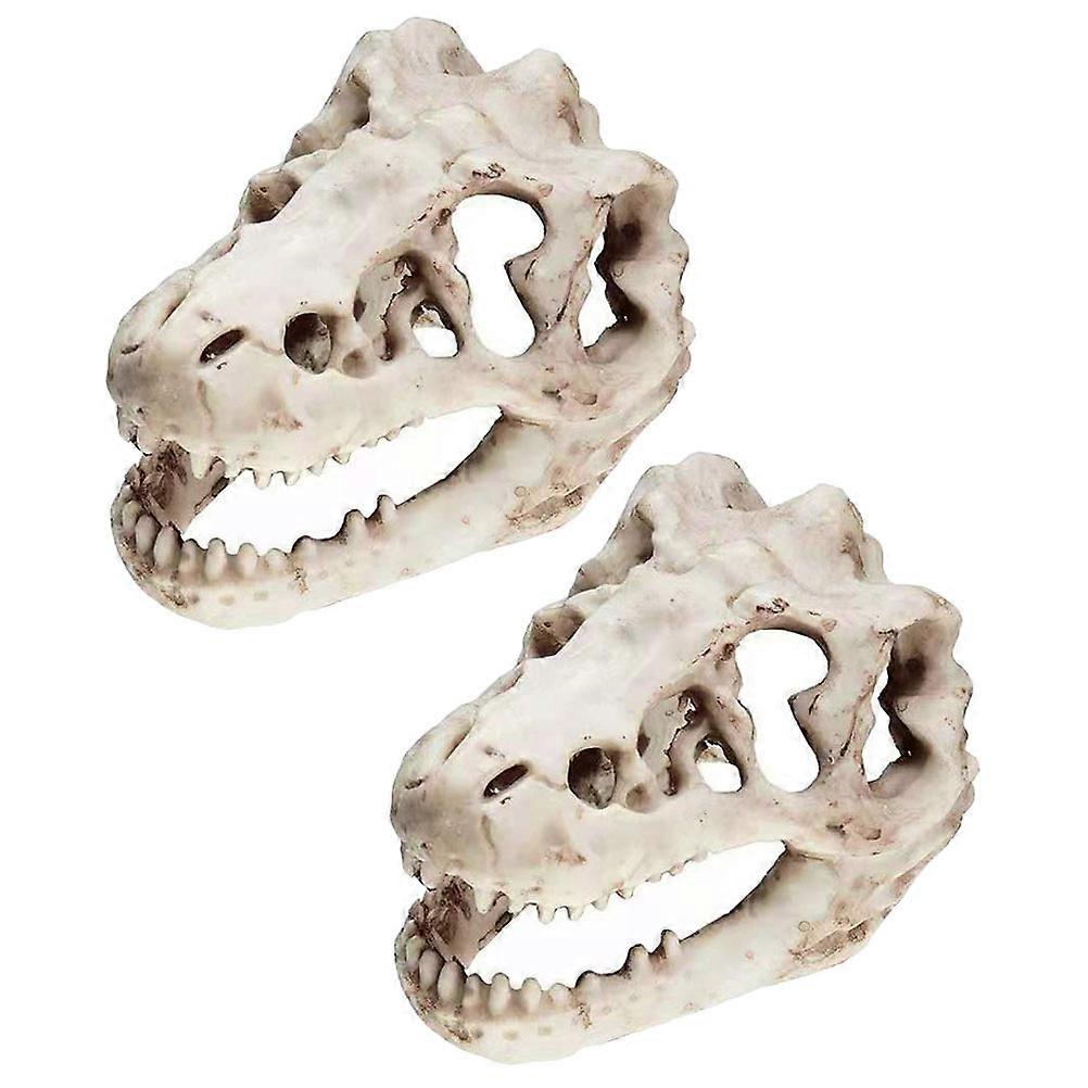 حوض السمك ديناصور جمجمة الحلي واقعية الراتنج خزان الأسماك مخبأ مع قاعدة مستقرة للأسماك وحوض السمك المناظر الطبيعية