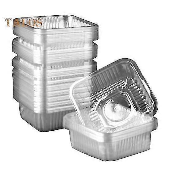 100Pcs Moon Cake Trays Waterproof Multipurpose BPA Free Durable Clear Golden Mooncake Holder for Mid-Autumn Festival