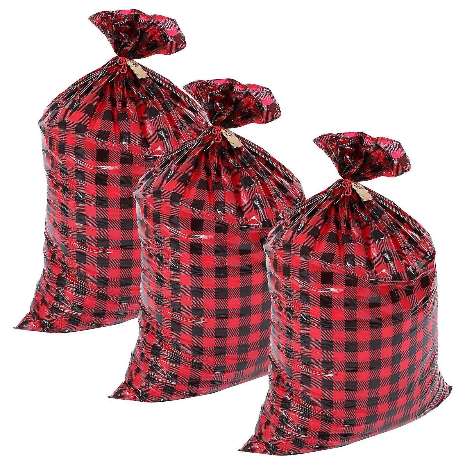 Decoration Storage Bag Christmas Style Large Capacity Bag PE Material 140X90CM 3Pcs