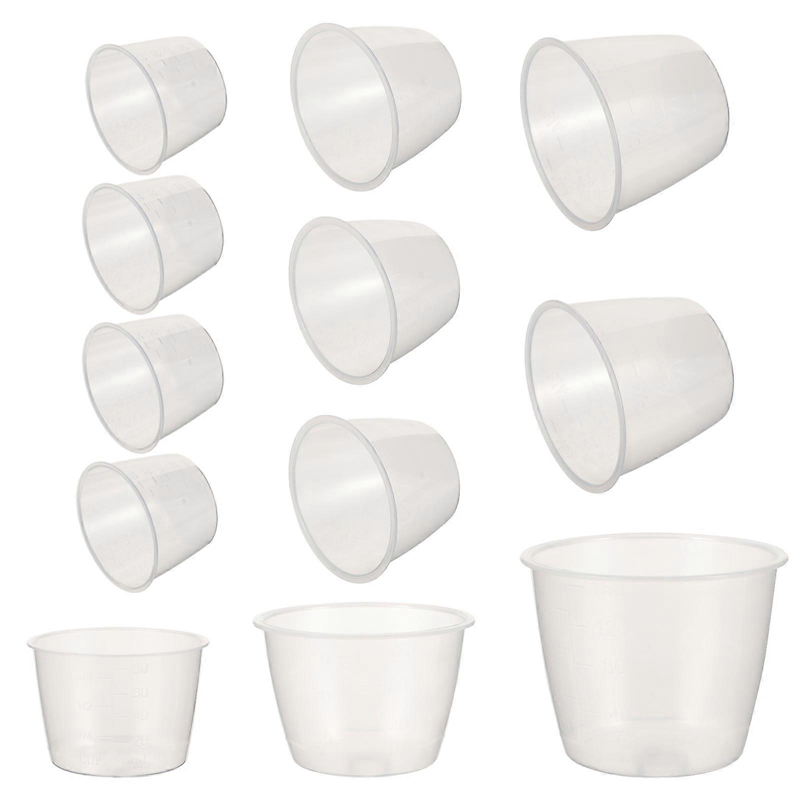 Plastic Rice Measuring Cups Clear Stackable Cooking 30Pcs