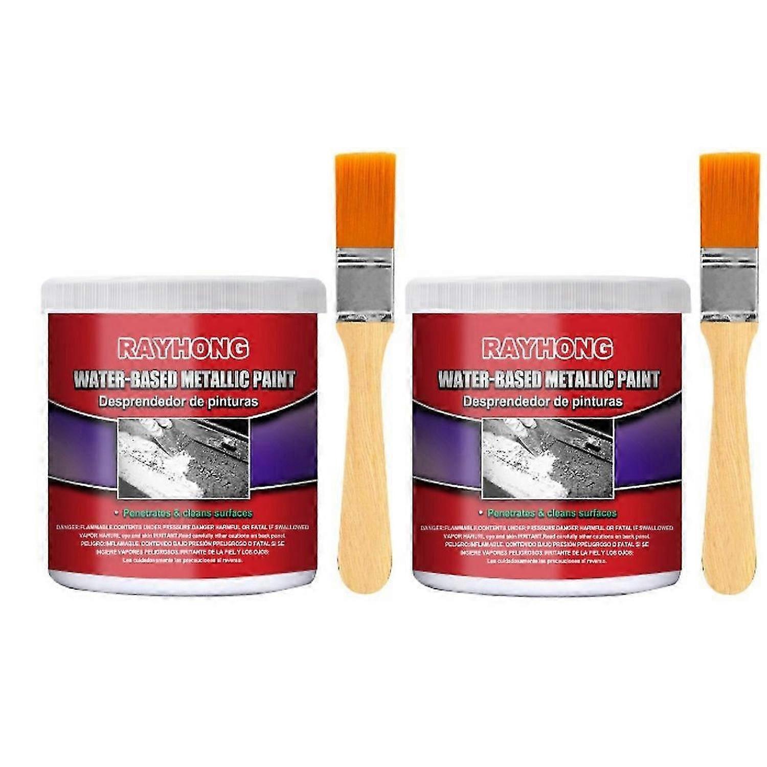 2X 100ml Water-Based Rust Remover Gel With Brush Universal Metal Rust Converter For Car Chassis Derusting Paint