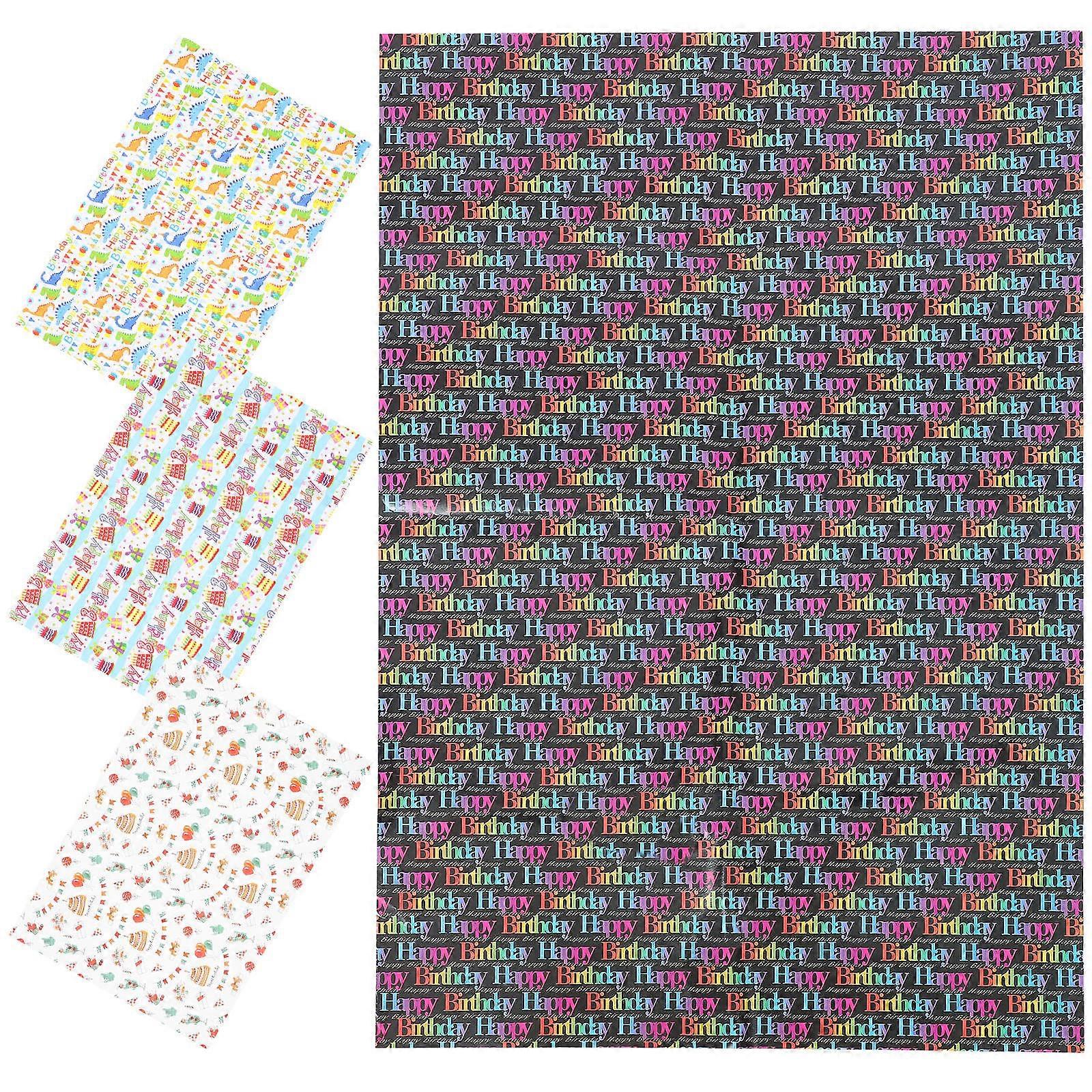 Coloured Paper Birthday Packing Paper 80g Copper Plate Paper Chocolate 4 Sheets