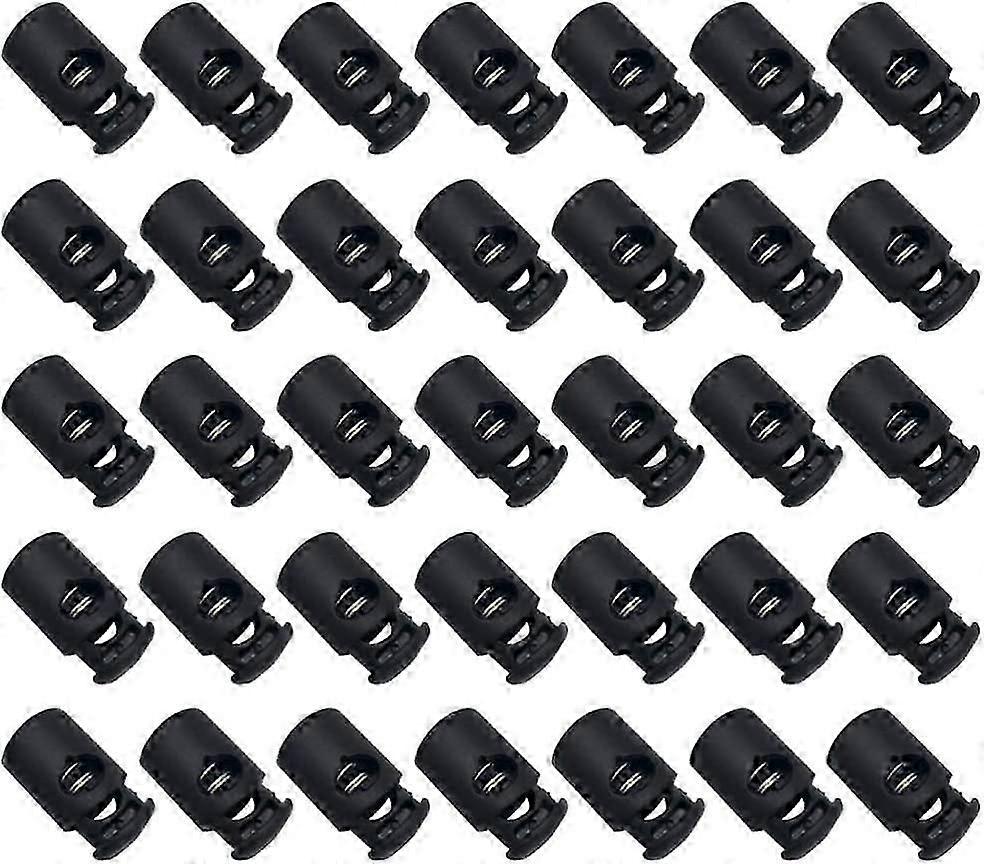 HEALLILY 50szt Cord Lock Toggle End Spring Stopper Fastener Line Pullstring Stopper Slider do materiałów rzemieślniczych (czerwony)