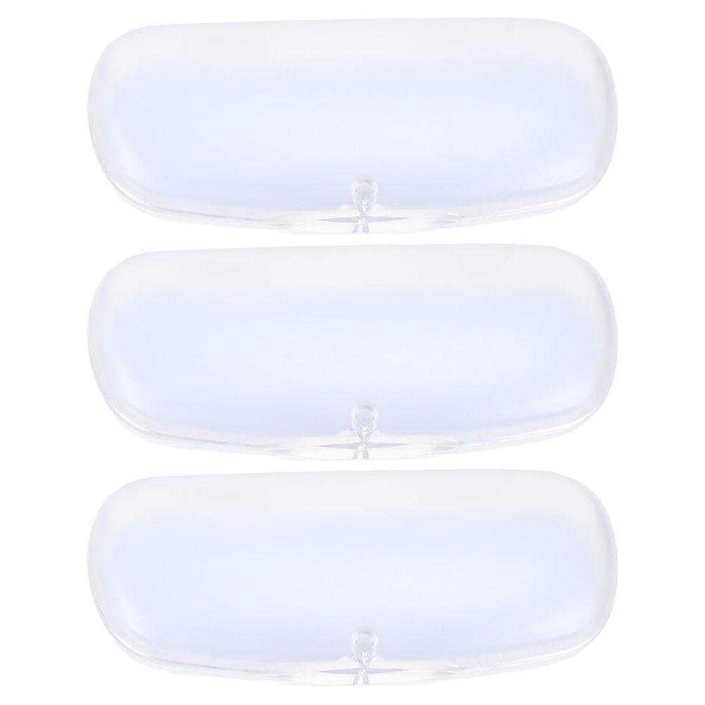 3 Pcs Simple Transparent Frosted Glasses Cases Practical Glasses Storage Boxes