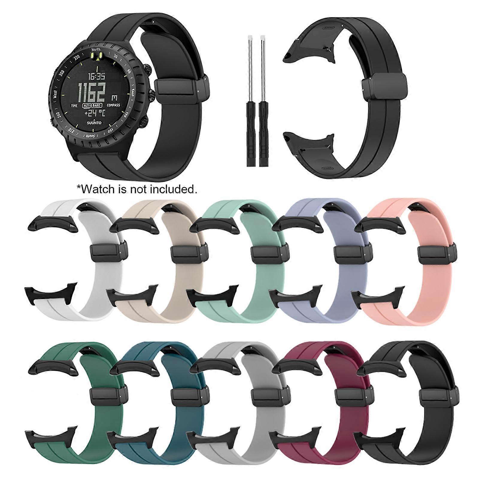 Magnetic folding buckle silicone strap