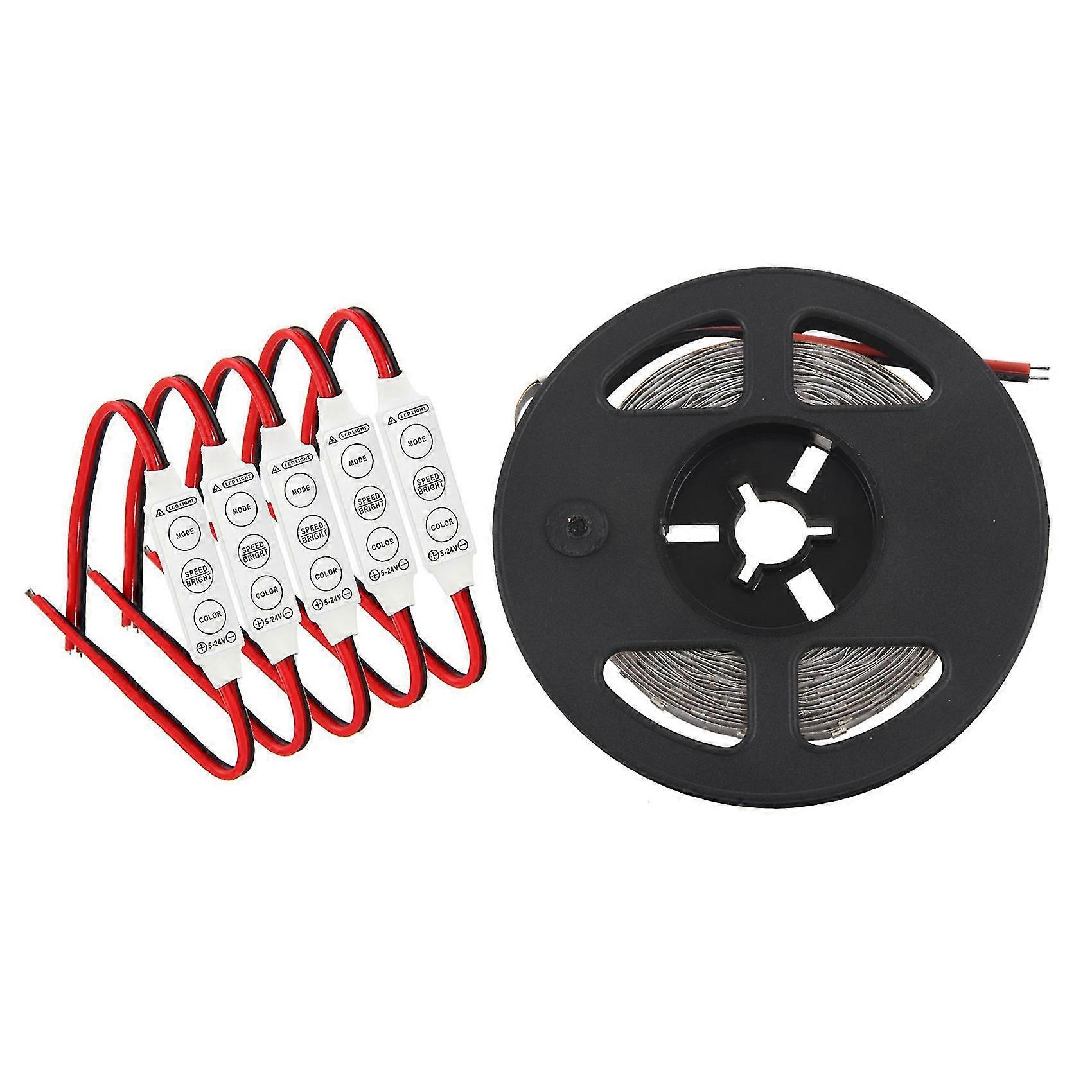 5 X 12v Wired Control Module With Strobe Flash For Led Strip/Bulbs