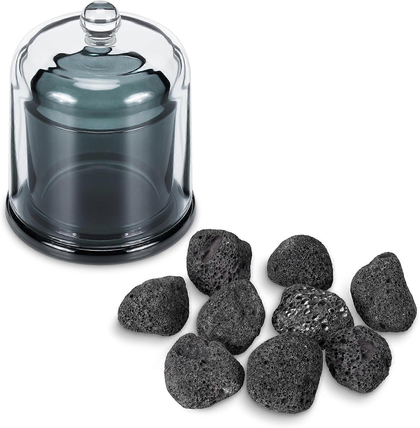 熔岩火山扩散器 - 玻璃无水精油扩散器 - 无需电力便携式香薰(AAA)