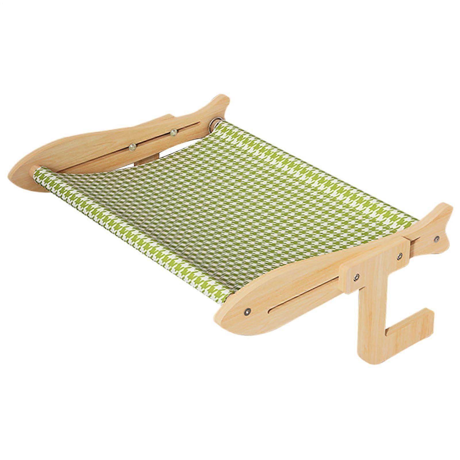 Cat Window Pole Foldable Cat Window Hammock Perch - Wooden Bed For Indoor Cats With Suction Cup