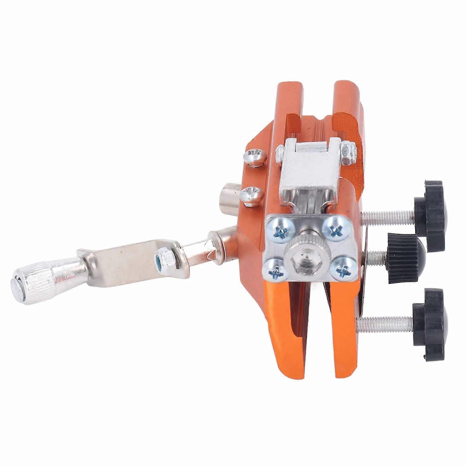 Hand Cranked Chainsaw Sharpening Jig Kit 3Pcs Grinding Heads Portable Chain Sharpener Tool for Most Chainsaws