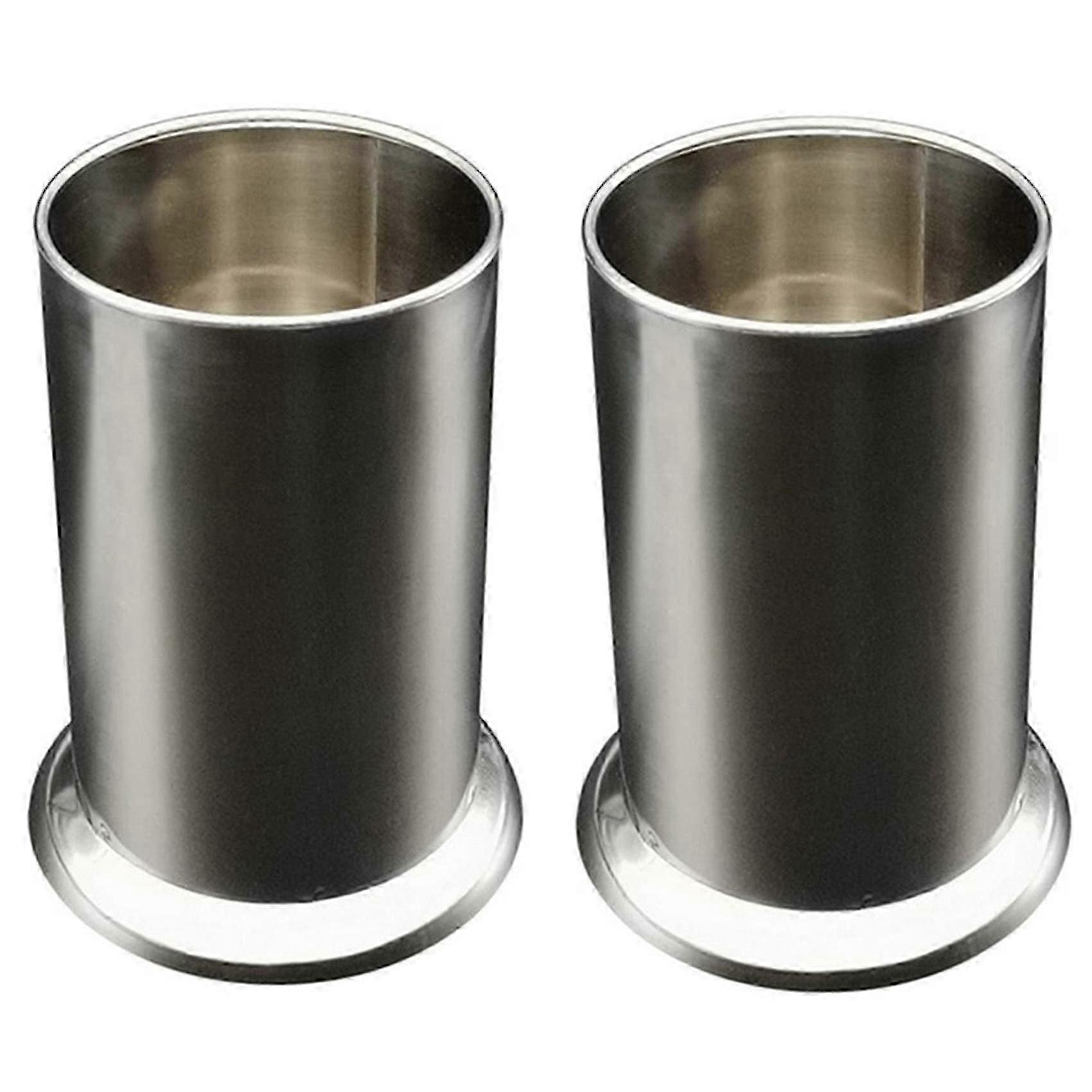 2x Stainless Steel Straw Holder, Counter-top Straw Dispenser, Cutlery Organizer for Spoons Forks Chops