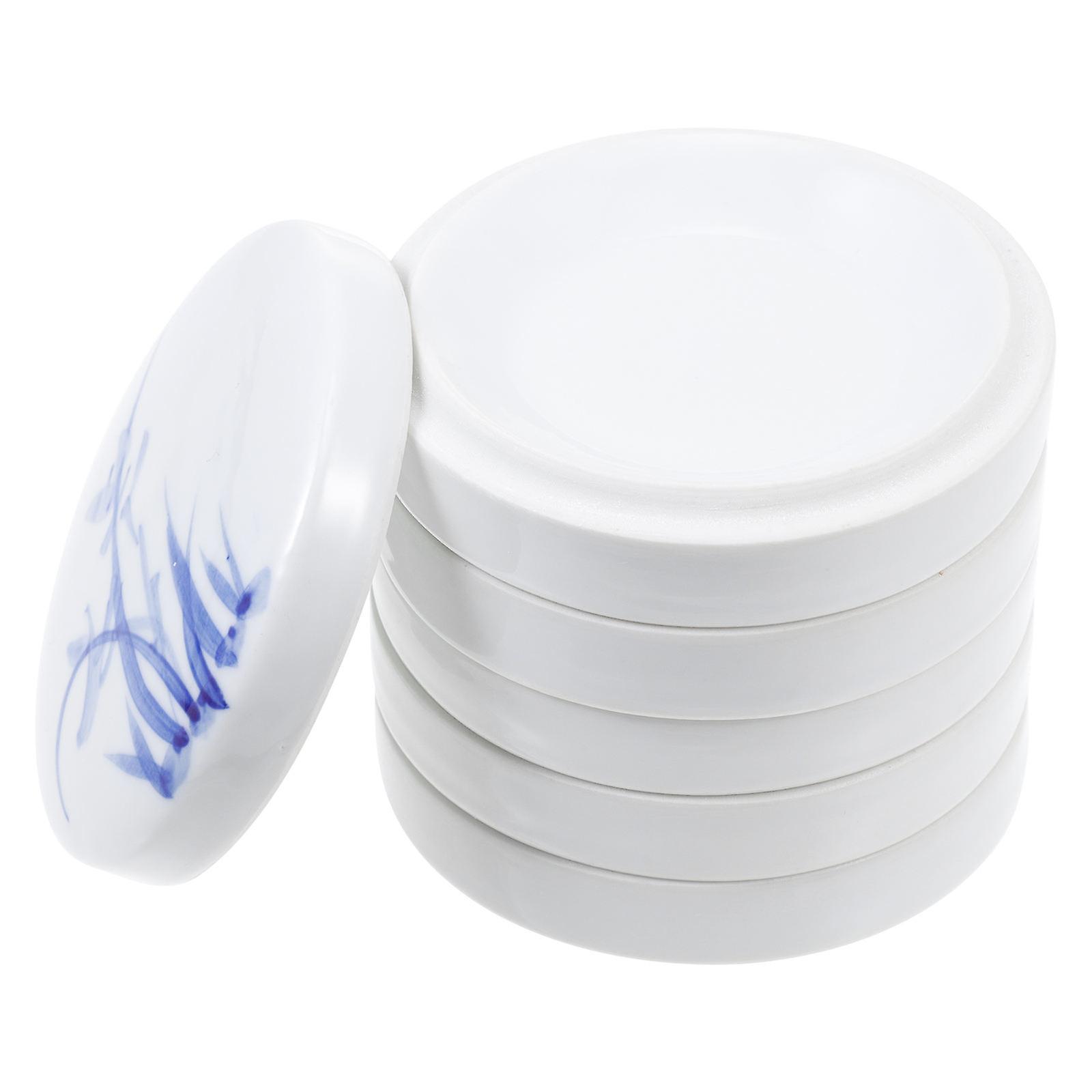 Ceramic Gouache Color Mixing Tray Square Multi-layered Design for Space-saving Easy Cleaning 1 Set
