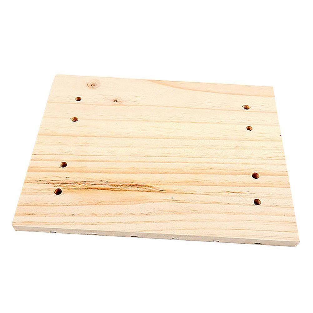 Soft Khaki Pet Feet Mat with Hole Design for Easy Fixing on Cage Bottom Net Durably Made from Synthetic Material