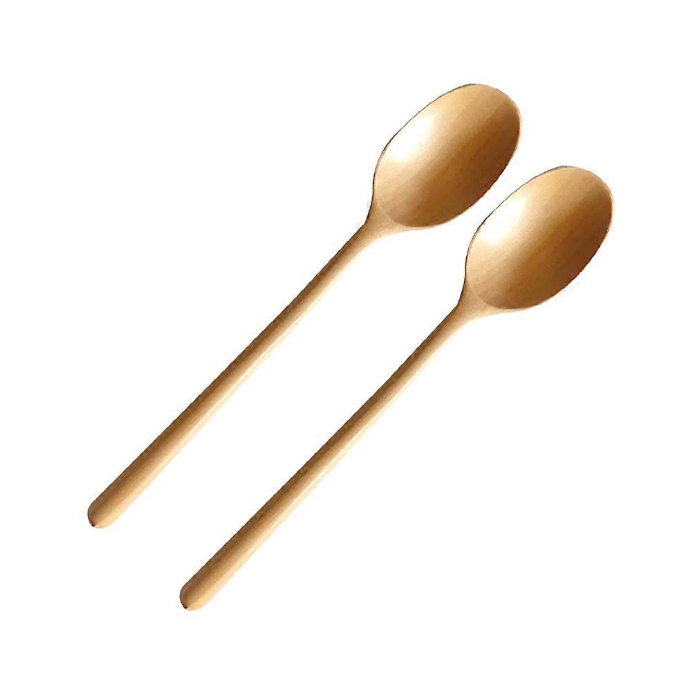 Scoop Spoon Wooden Ladle Spoon Food Shops Stirring Serving 23.5*4cm 2Pack