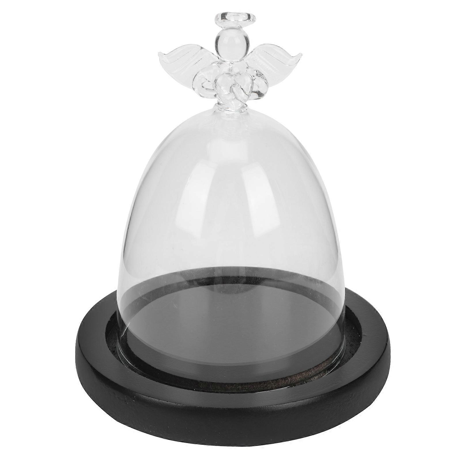 Stylish Glass Display Dome with Base for Artificial Flowers and Plants – Elegant Micro Landscape Ornament for Home Decor