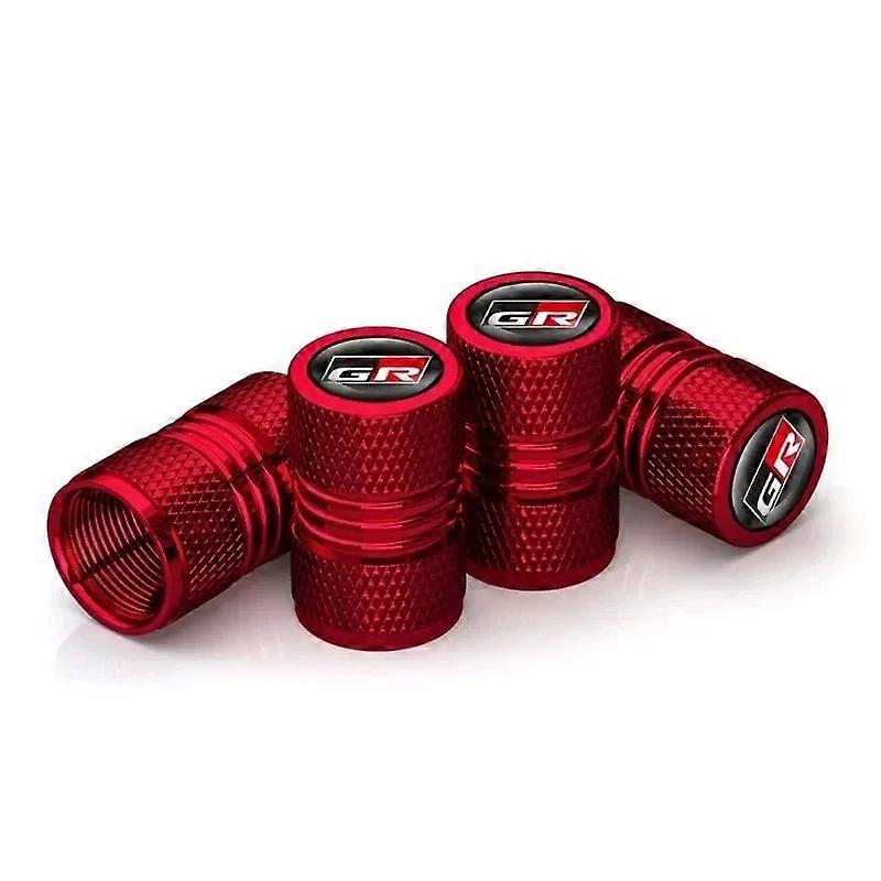 Για το Toyota GR Sport C-HR Rav4 Avensis Prado Prius Auto για το Toyota GR 4pcs/Set κάλυμμα πυρήνα βαλβίδων πλήμνης ροδών κραμάτων αργιλίου αυτοκινήτων~00621