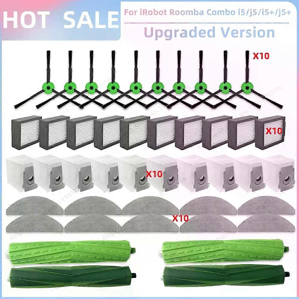Fit For iRobot Roomba Combo j5, j5+ Plus, i5, i5+ Plus Replacement Spare Parts Roller Side Brush Hepa Filter Dust Bag