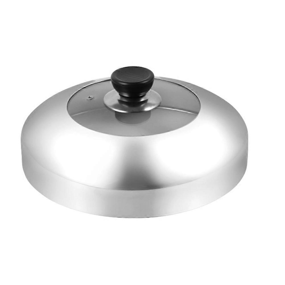 Stainless Steel Steamer Pot Lid with Transparent Center for Food Freshness and Temperature Control