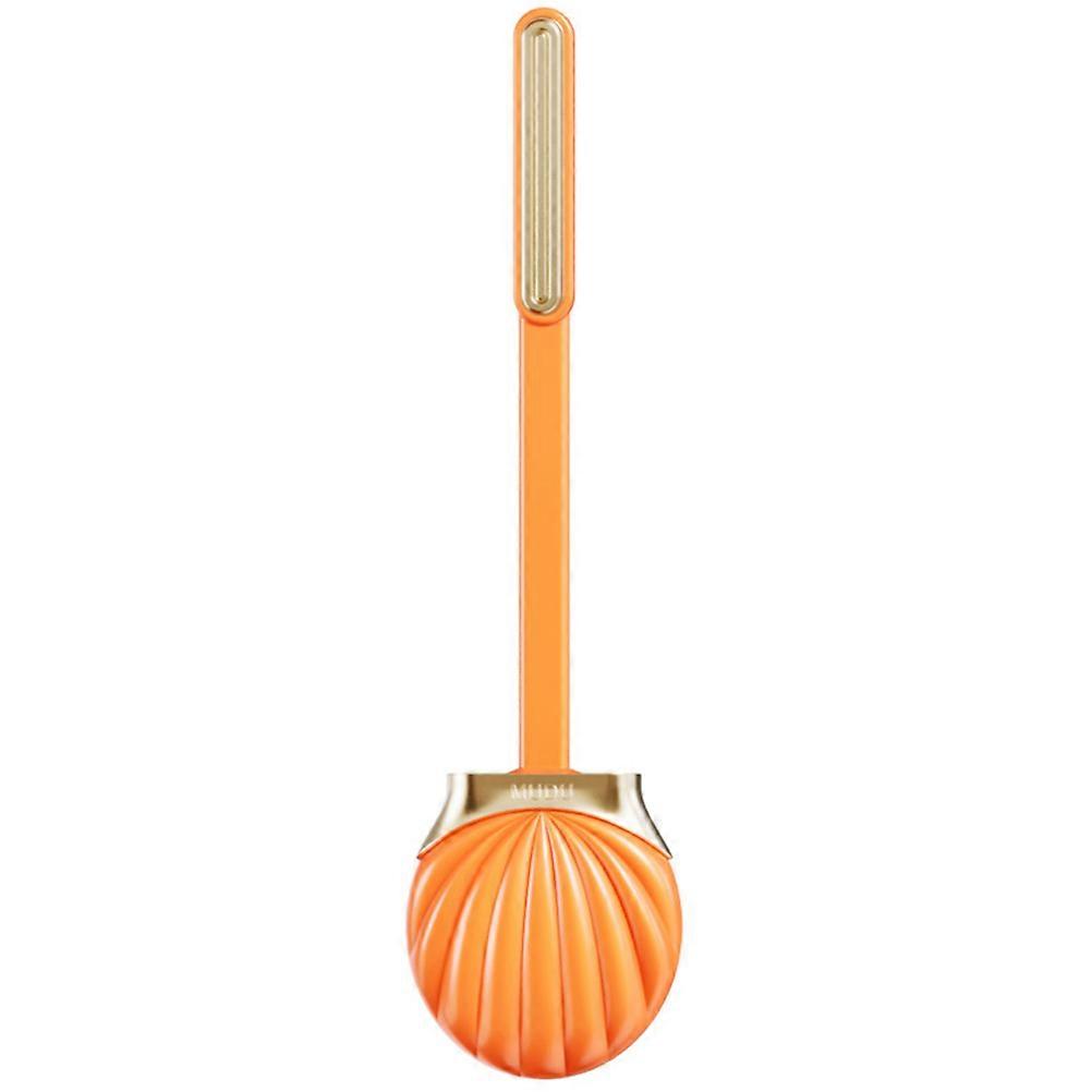 Toilet Brush Long Handle Bathroom Cleaning Tools Silicone Shell Shape Simple and Elegant 1Pcs