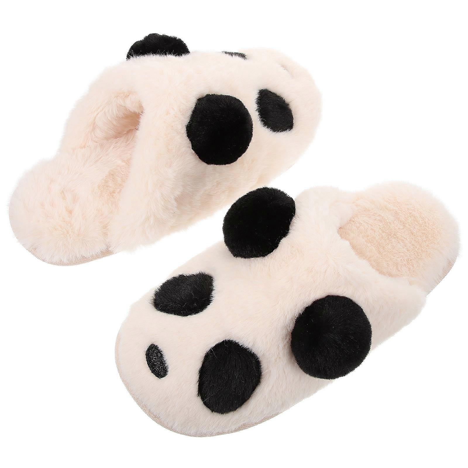 Slippers Cute Fluffy Slipper Assorted Color Warmth Indoor Use 1 Pair