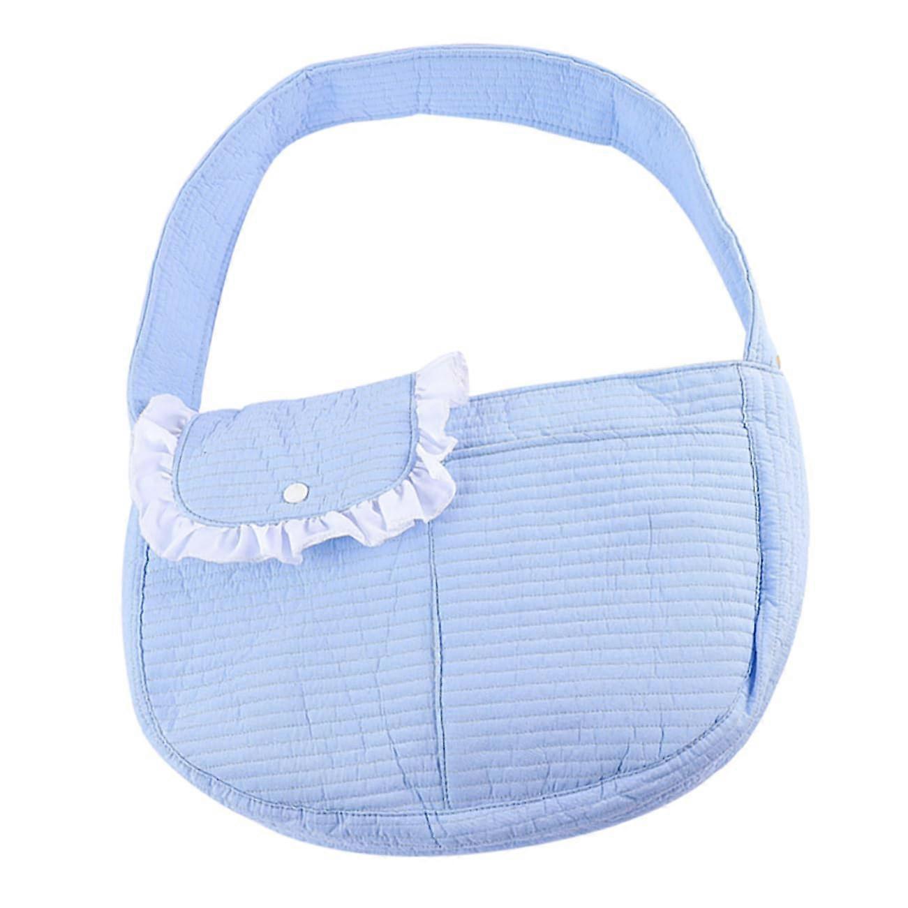 Pet Carrier Bag, Small Dog and Cat Backpack, Sky Blue Polyester Transport Bag 40x26cm for Travel and Supplies