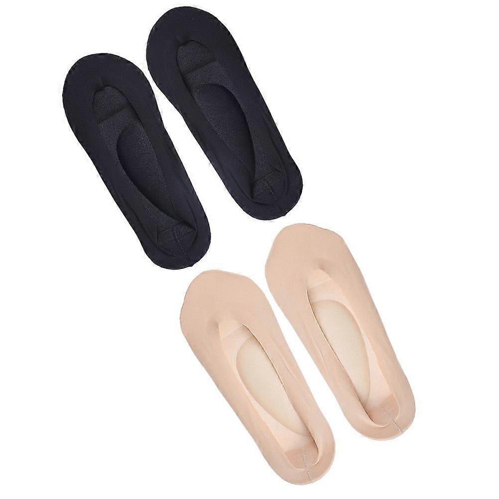 Ladies Socks 3D Invisible Arch Socks Travel Friendly Assorted Color Arch Support 2Pairs