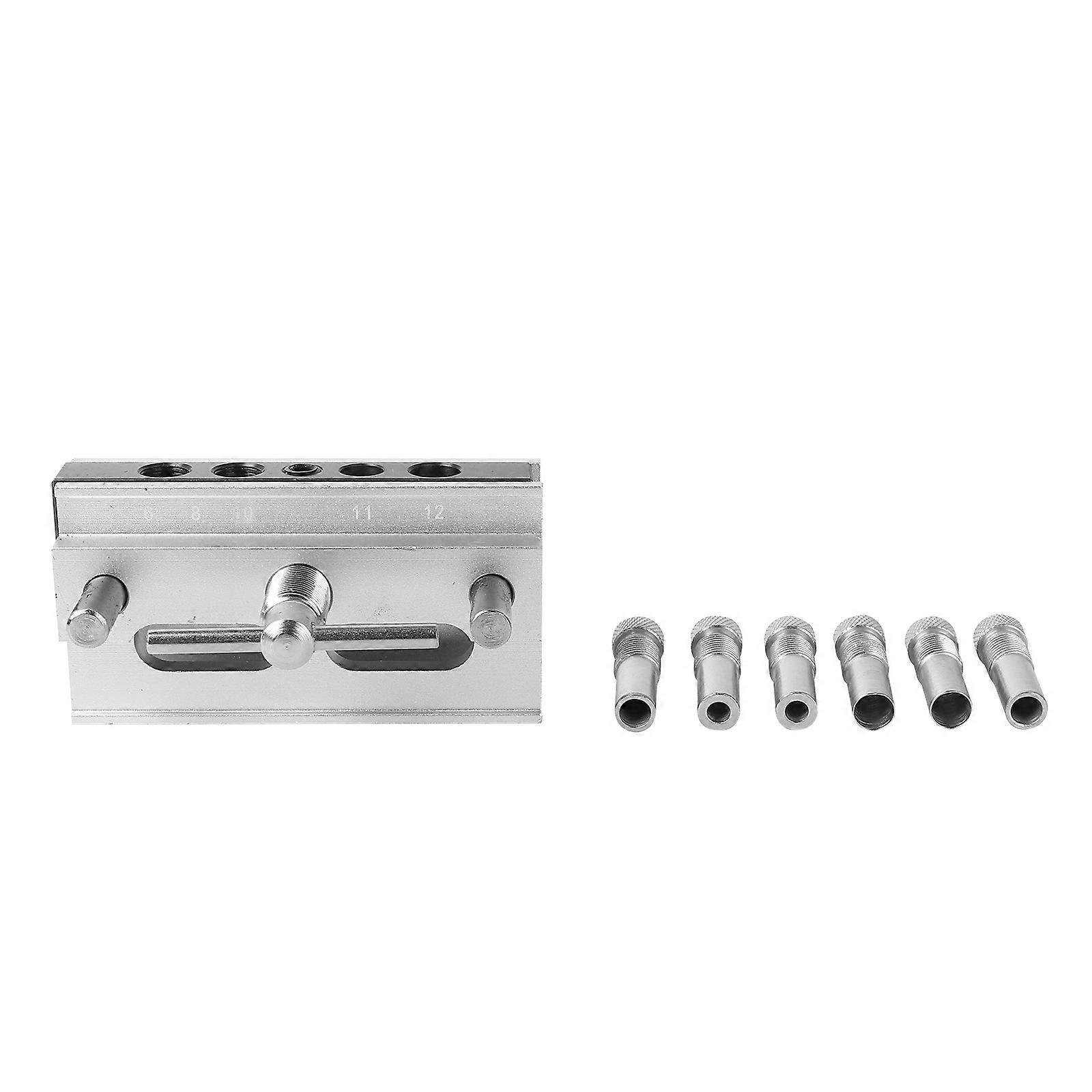 Self Centering Dowel Jig Accurate Drilling Woodworking Tools Silver 1Set