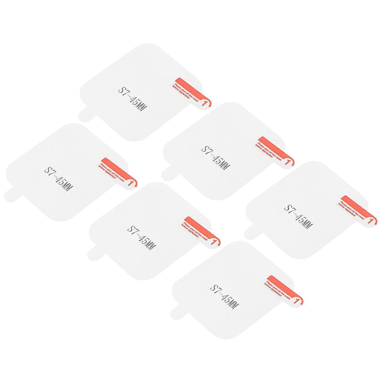 White Watch Screen Protection Cover with High Definition TPU Material for Smartwatch 6 Pcs