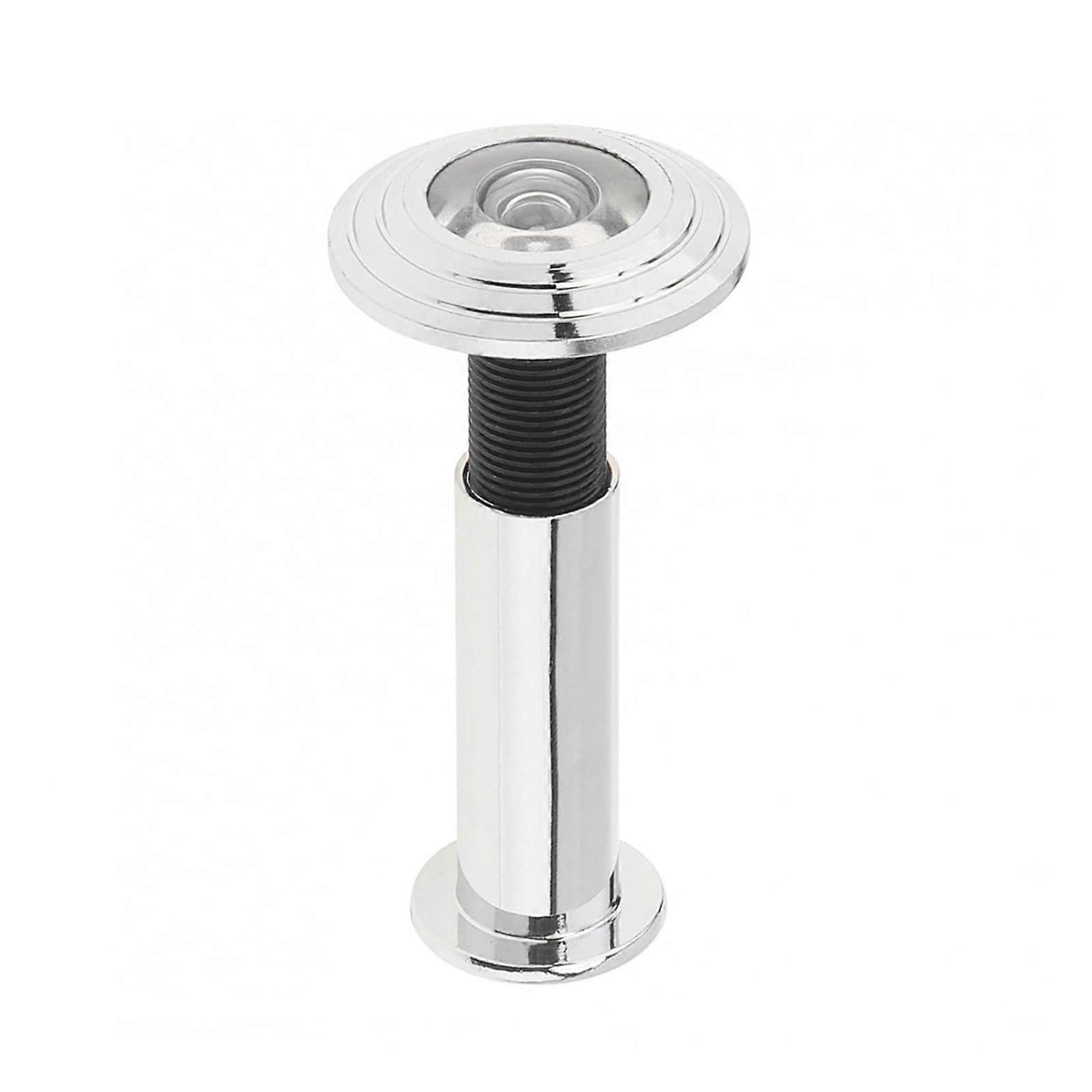 200 Degree Door Viewer Wide Angle HD Glass Privacy Screen Cover Adjustable Security Door Eye Viewer for Security Doors (Silver, Pack of 2)