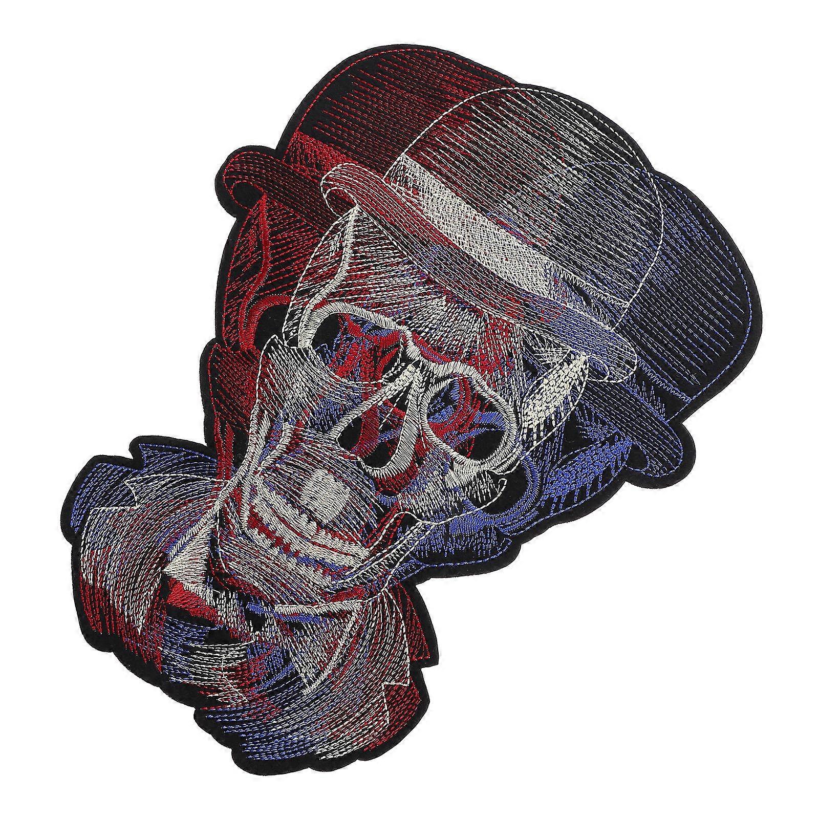 Embroidery Appliques Skull Design Patches For Clothing Bags Crafts Diy Decoration 31X28X0.1CM 1Set
