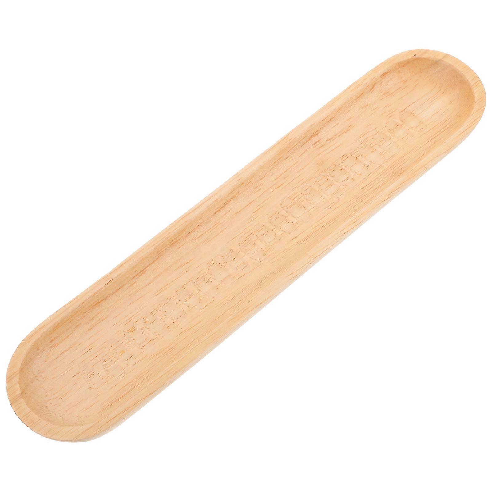 Mini Wooden Tray for Serving Dessert or Snacks with Natural Timber and Unique Texture Brown Color Perfect for Parties 6 x 4 inches