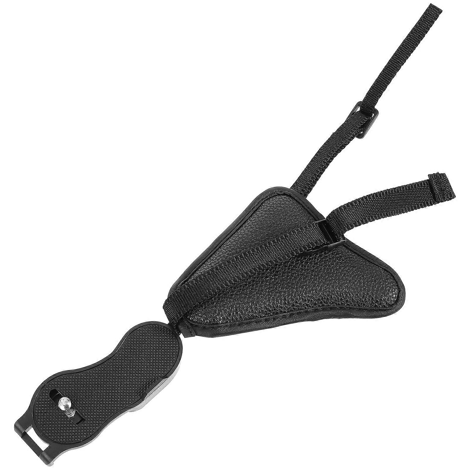 Padded Wrist Strap for Camera with NonSlip Hand Grip and Comfortable PU Black