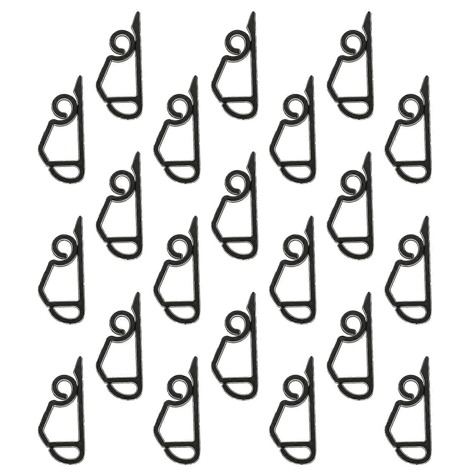 Christmas Plastic Light Hanging Hooks for Decor 100Pcs Black Accessories