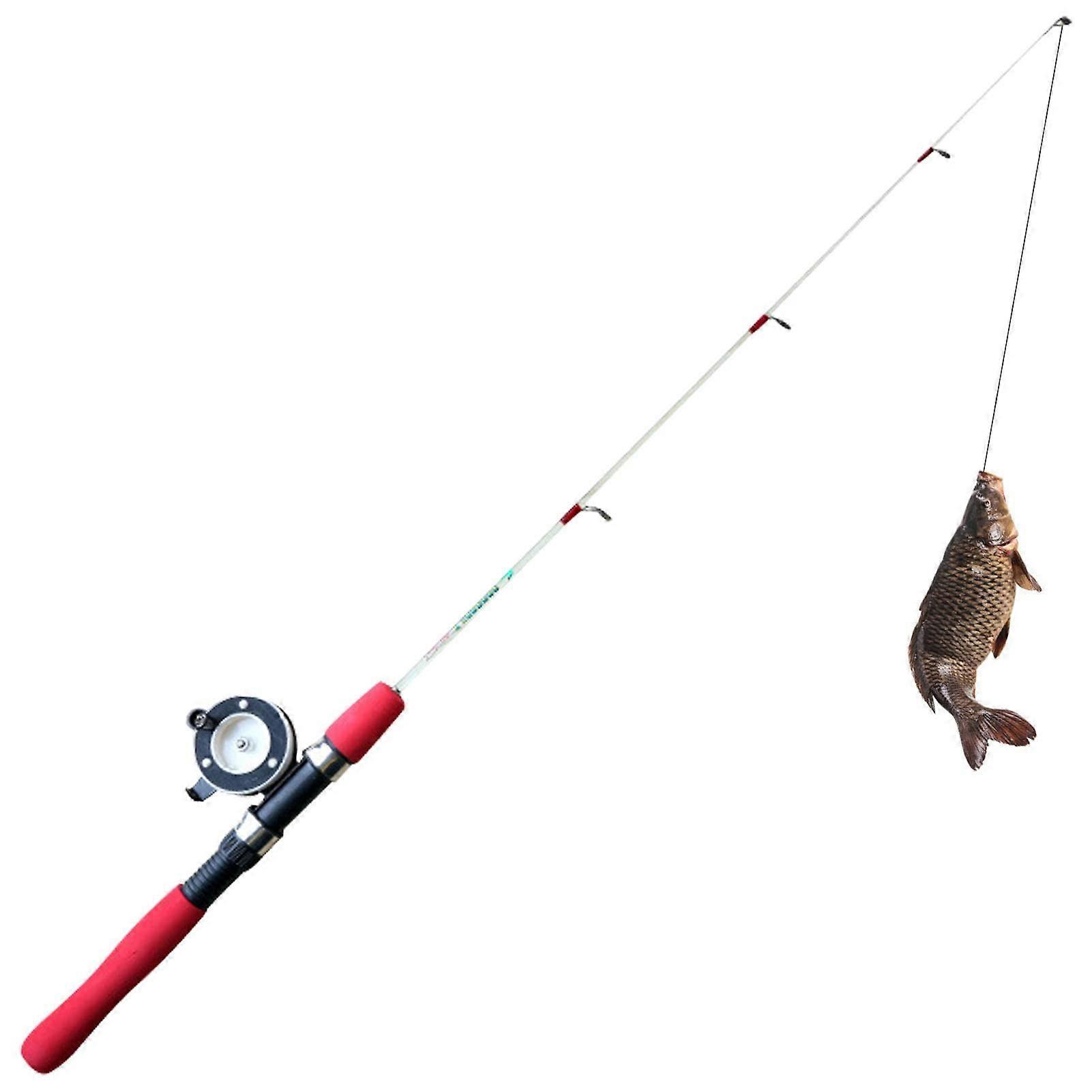 Fiskestang, slitesterkt EVA-grep, buet håndtak, rustfritt stål, 100 cm.