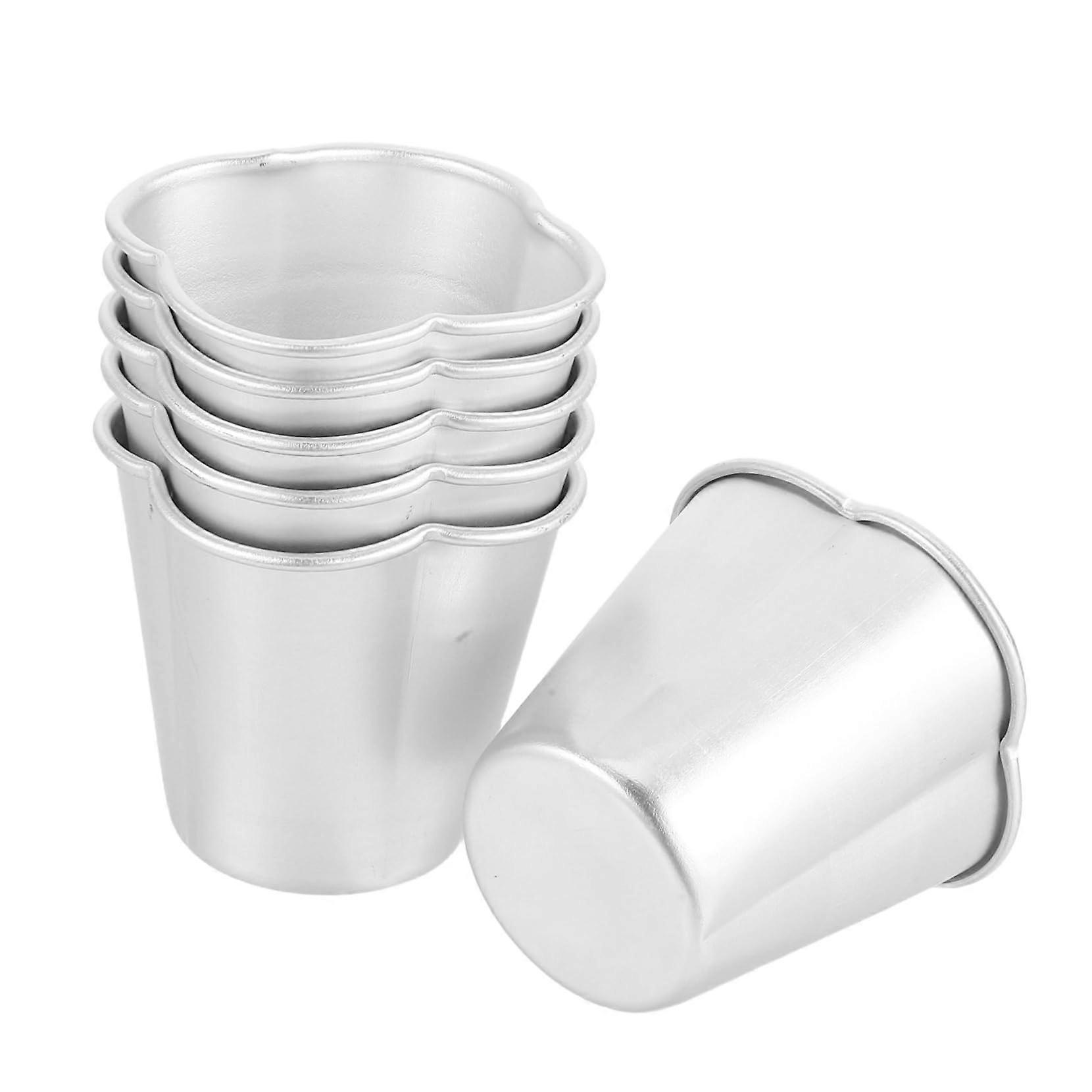 Versatile Bakeware 6-Piece Pudding Molds Muffin Pans Mini Cakes Molds Set Reusable Heat-Resistant