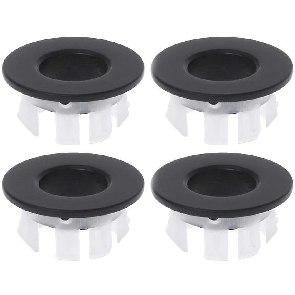 Sink Overflow Caps Round Simple Style Abs Material Water Drainage For Kitchen Sink 3X3X1.4CM Hotel Use 4Pcs