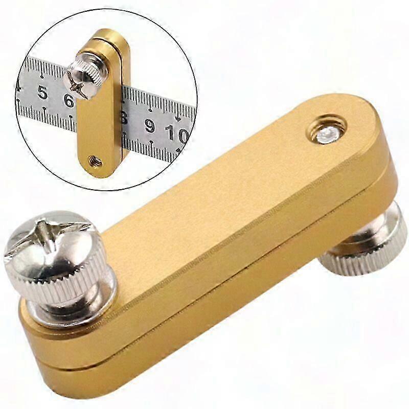 Woodworking Parallel Line Ruler with Locator Marker for Fixed Block Positioning ScraperGold - Single Piece