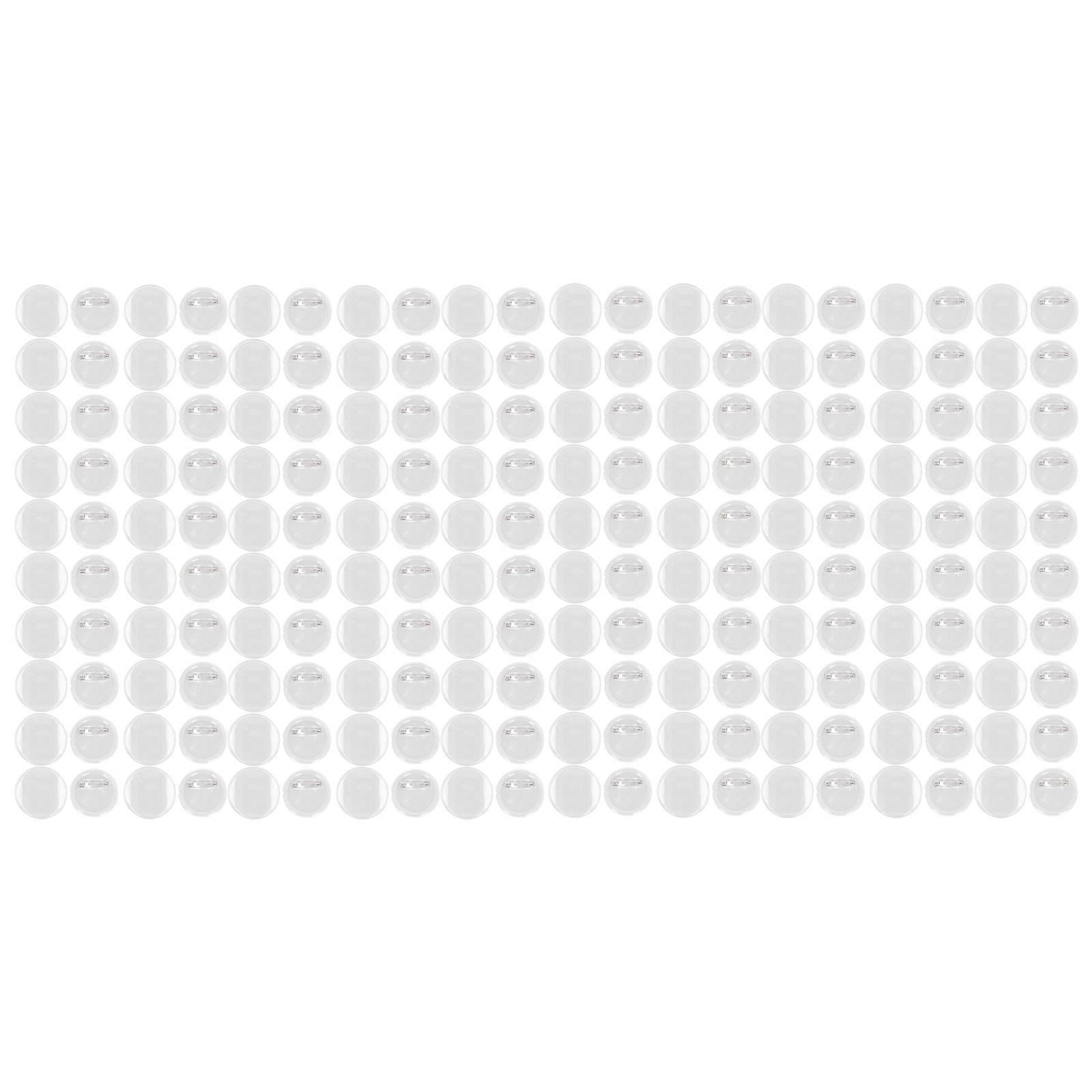 100sets Blank Badge Making Kit 25mm Transparent Wear Resistant Exquisite Workmanship Button Badge Maker Set for DIY Crafts