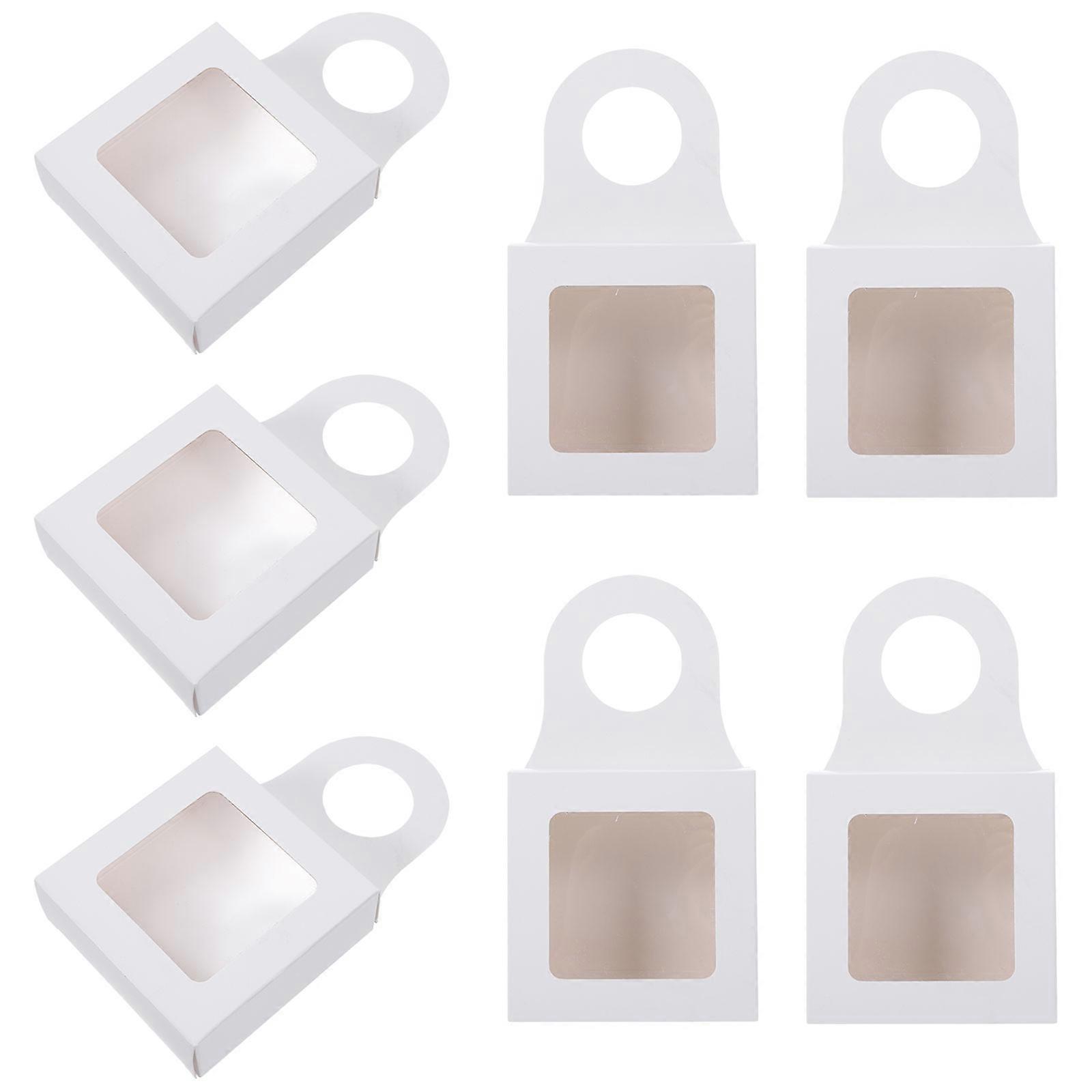 25pcs Hanging Paper Box with Clear Window for Packaging