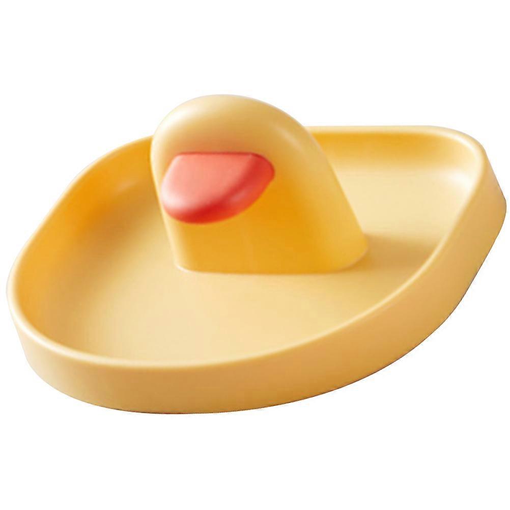 Yellow Pot Lid Holder for Kitchen Countertop Decor Made of PP Material Keeps Utensils Organized