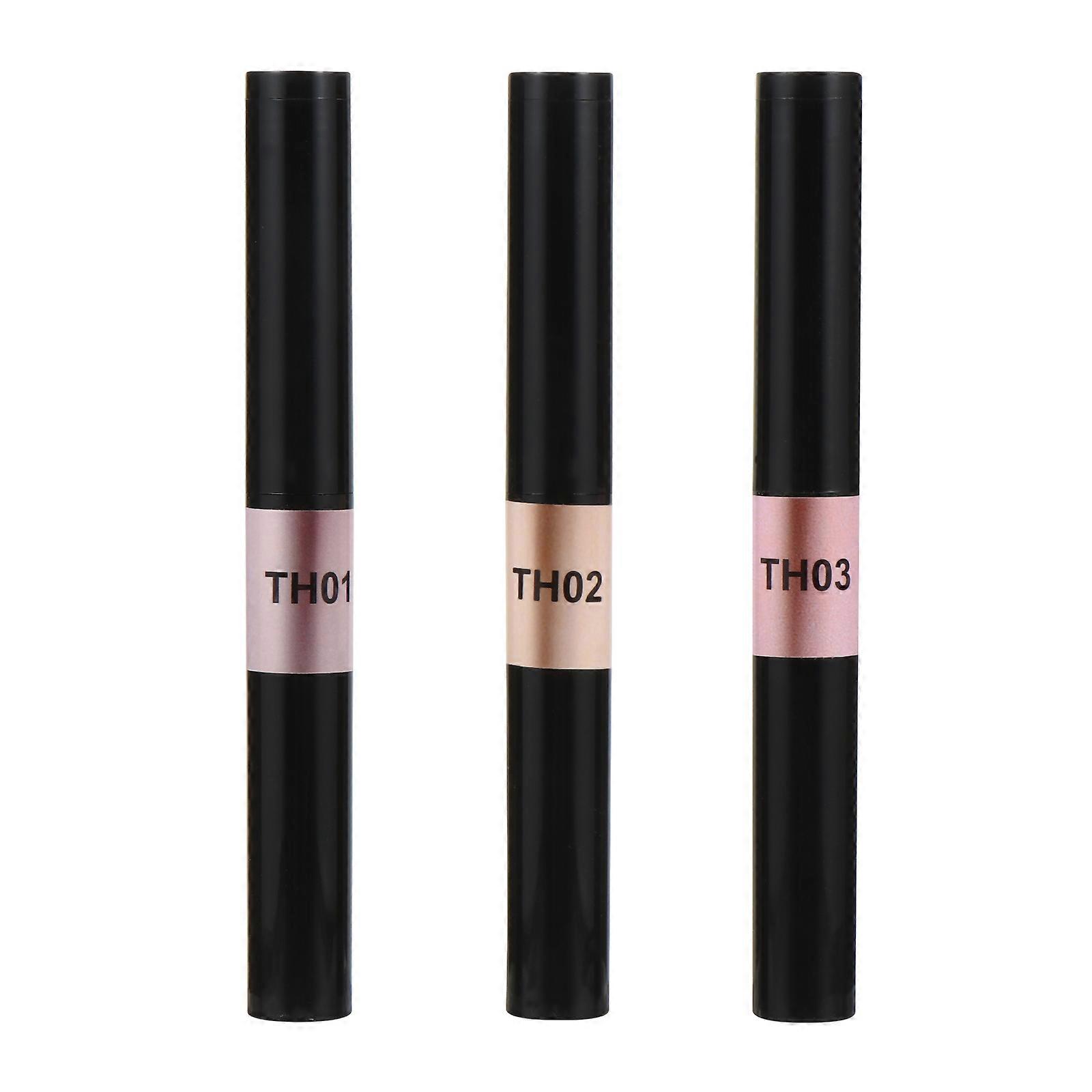 3pcs Golden Solid Nail Powder Pen for Precise Manicure & Nail Art Decoration Easy Apply Thin Tip Design for Sparkling Color Effects